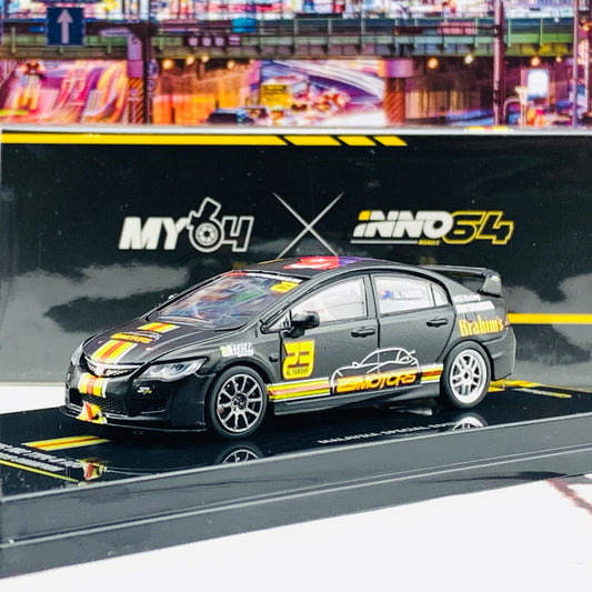 NNO64 1/64 HONDA CIVIC FD2 Type-R #23 AL FAROUK - Malaysia Championship Series 2019 Champion IN64-FD2-MCSMS