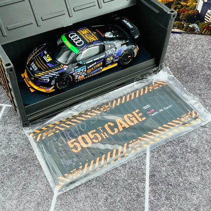 TARMAC WORKS 1/64 COLLAB64 Audi R8 LMS GT4  Super Taikyu STZ 2020 Nishimura / Okamoto / Tagahara / Fujiwara with Container T64-070-EVA20