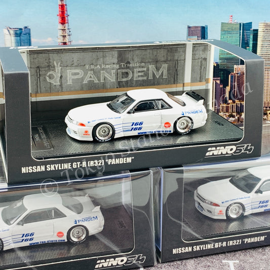 INNO64 1/64 NISSAN SKYLINE GT-R R32 PANEM ROCKET BUNNY White IN64-R32P-WHI