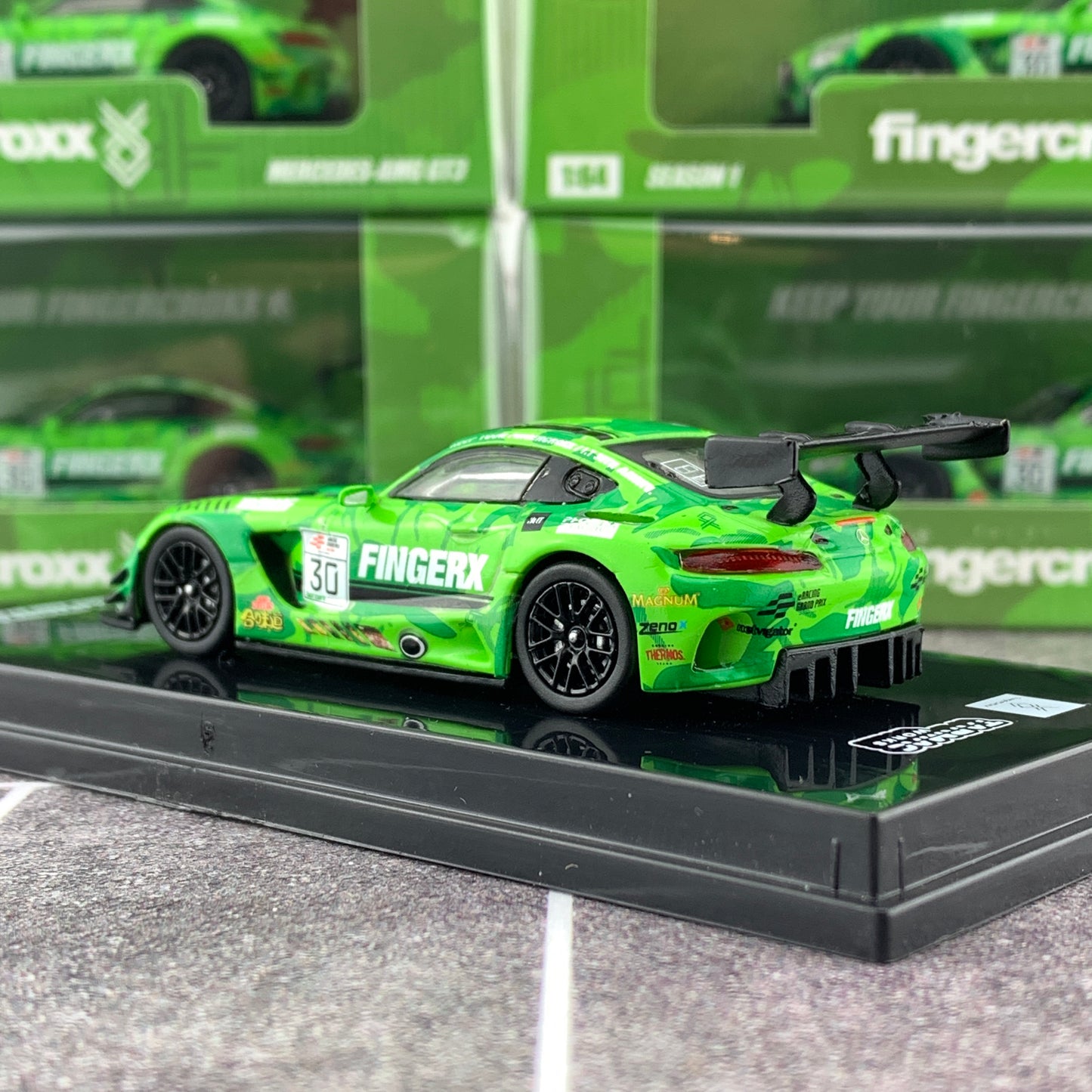 Tarmac Works 1/64 FINGERX x eRACING GP HK Mercedes-AMG GT3 T64-008-eRGP18FX