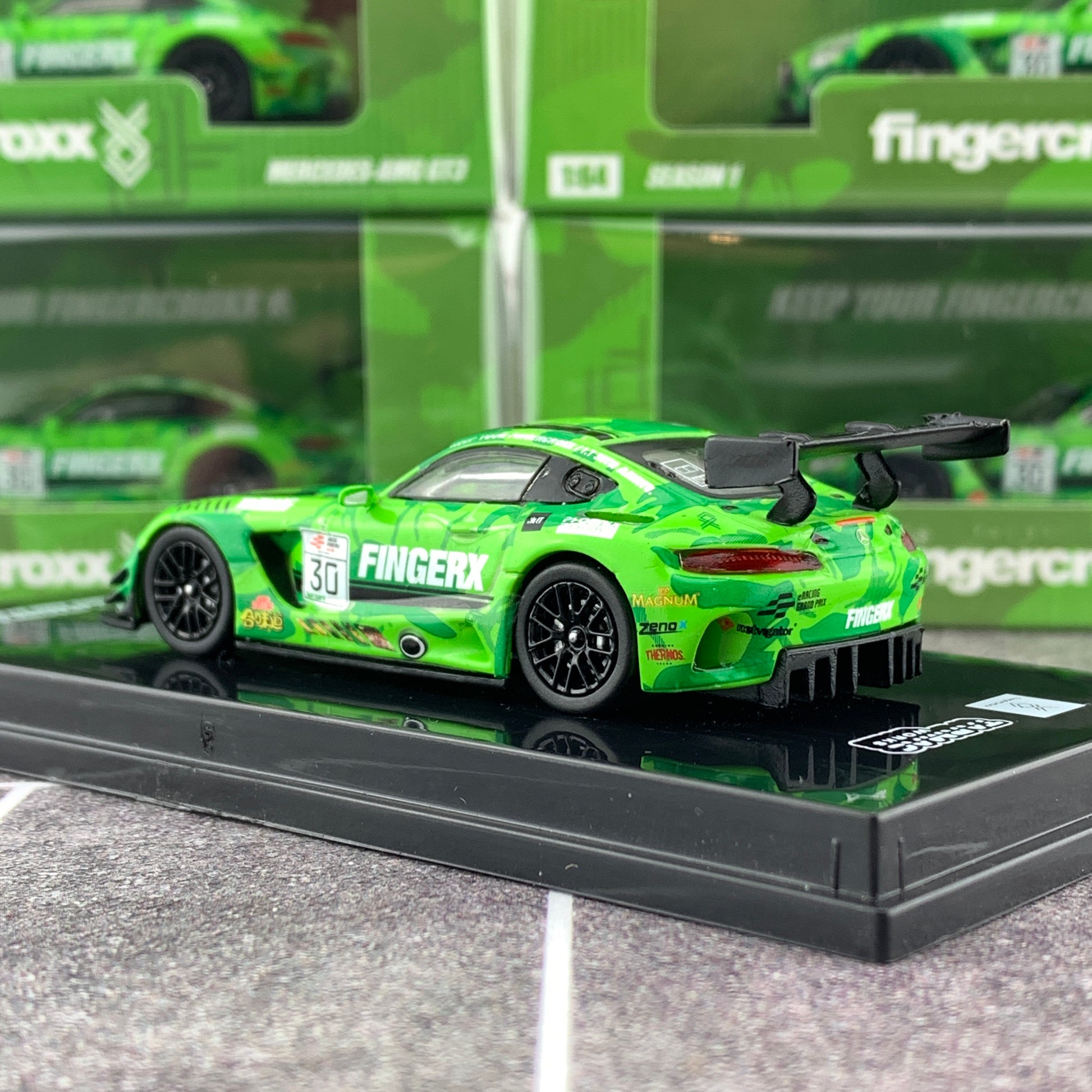 Tarmac Works 1/64 FINGERX x eRACING GP HK Mercedes-AMG GT3 T64-008-eRGP18FX