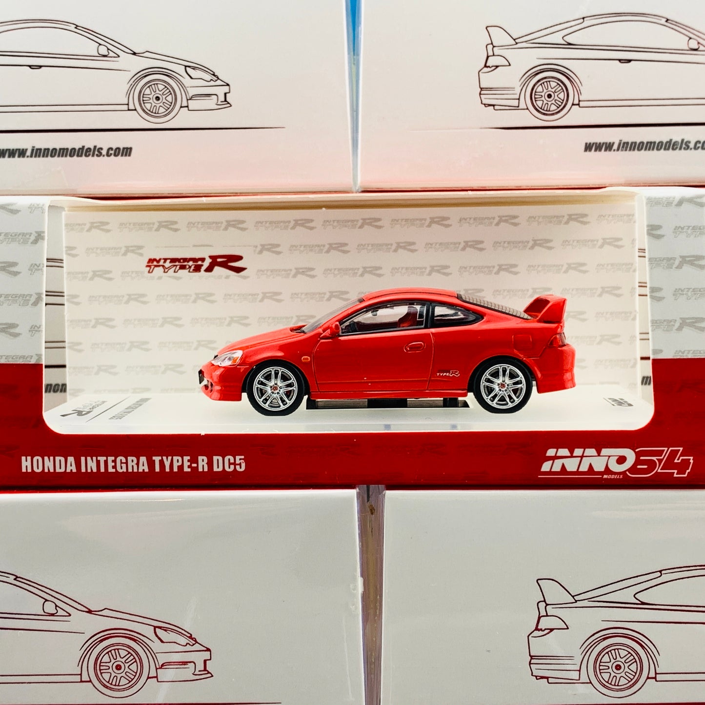 INNO64 1/64 HONDA INTEGRA TYPE-R DC5 RED IN64-DC5-RED