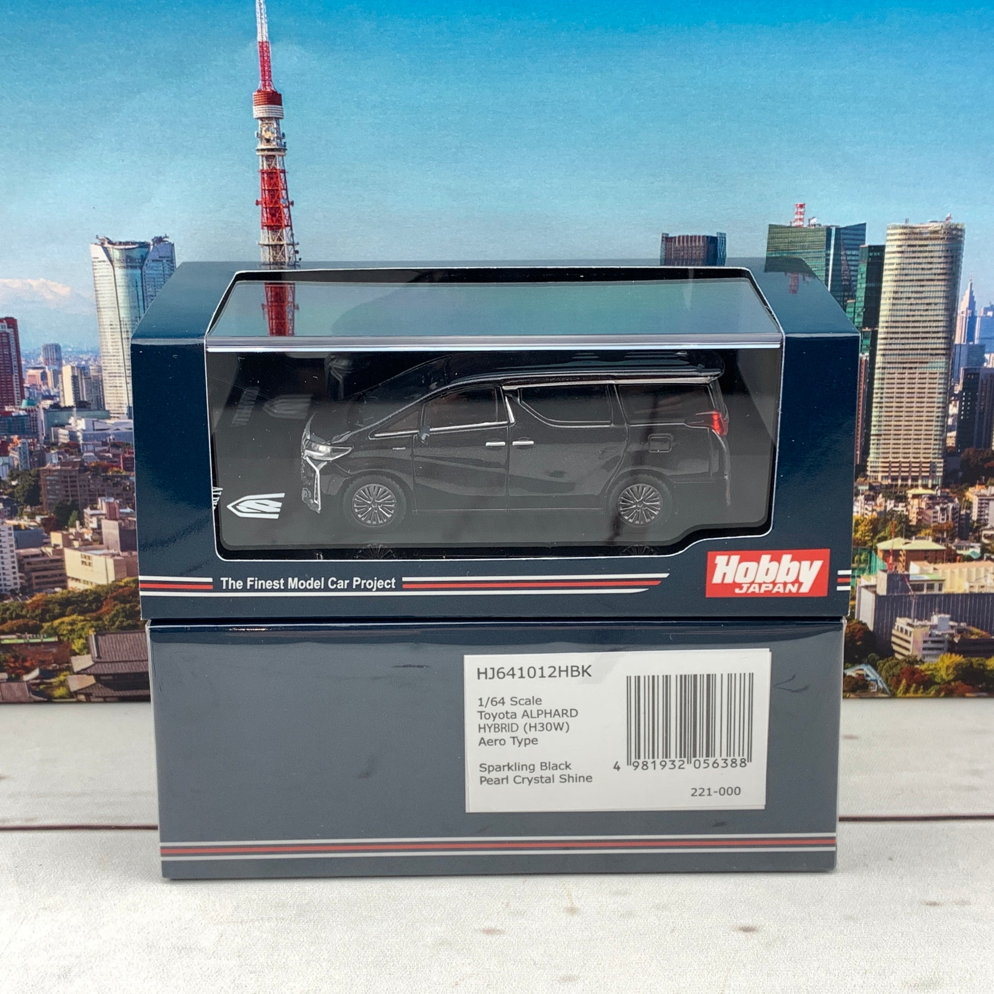 HOBBY JAPAN 1/64 Toyota ALPHARD HYBRID (H30W) AERO TYPE Sparkling Black HJ641012HBK