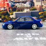 BM CREATIONS JUNIOR 1/64 Subaru Impreza WRX STi 2001 BLUE LHD with Extra Wheel Set and Lowering Parts 64B0079