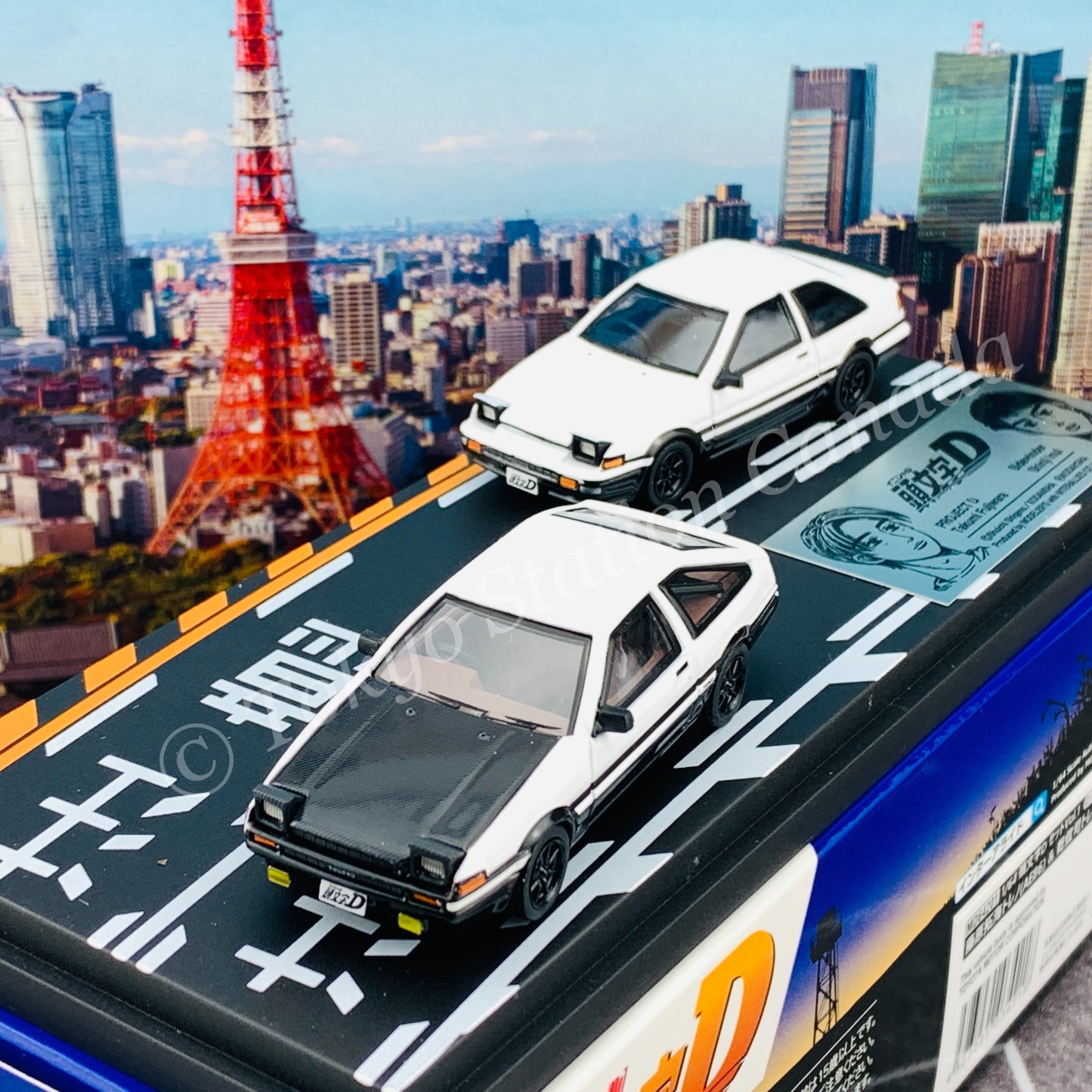 MODELER'S 1/64 Initial D Set Vol.1 Takumi Fujiwara Trueno (AE86) & Shinji Inui Trueno 2 Door (AE86) MD64201
