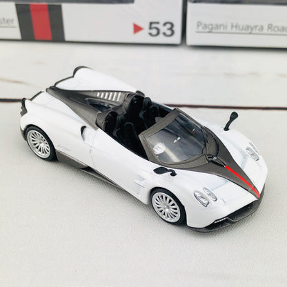 MINI GT Pagani Huayra Roadster RHD White/Black Stripe Hong Kong Exclusive MGT00053-R (Including 1 x Display Case)