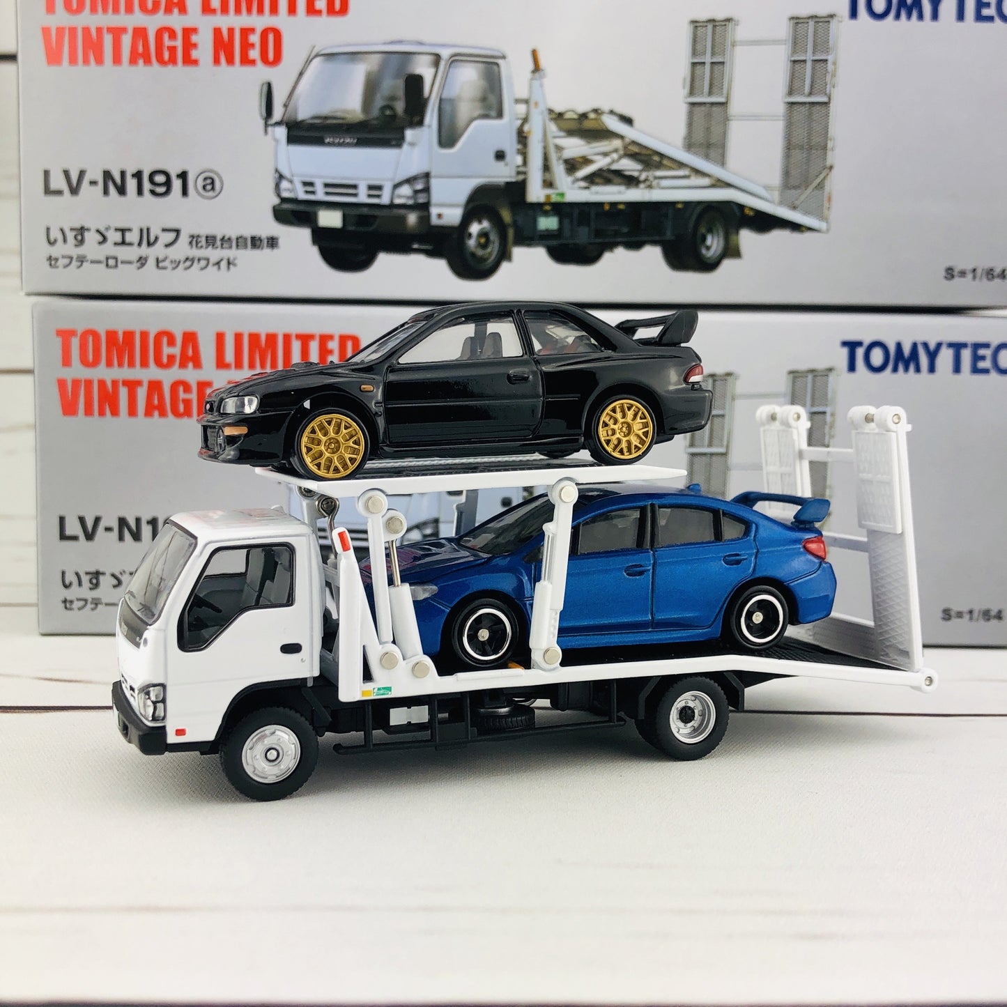 Tomica Limited Vintage Isuzu Elf Hanamidai Automobile Safety Loader Big Wide (White) LV-N191a