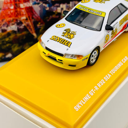 Tarmac Works x Kyosho Collaboration Model 1/64 Nissan Skyline GTR R32 South East Asia Touring Car Championship 1992 T64K-001-92SEA