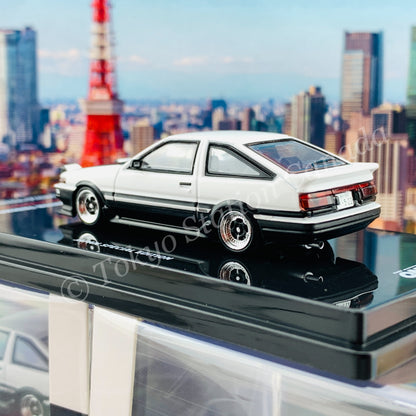 INNO64 1/64 TOYOTA SPRINTER TRUENO AE86 White/Black With Extra wheels (Japan Special Edition) IN64-AE86T-WHB