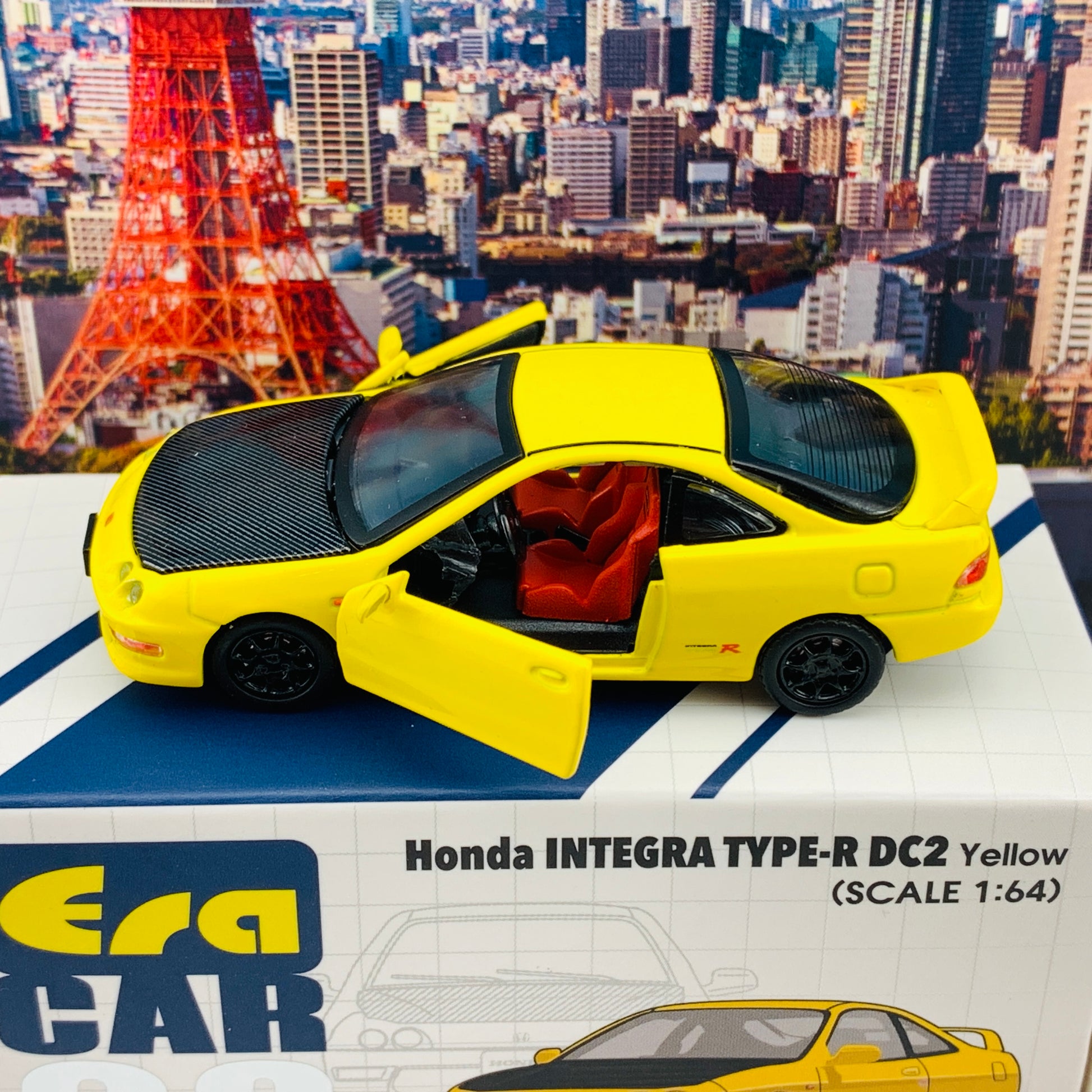 ERA CAR 28 1/64 Honda Integra Type-R DC2 Yellow HA20DC2RN28