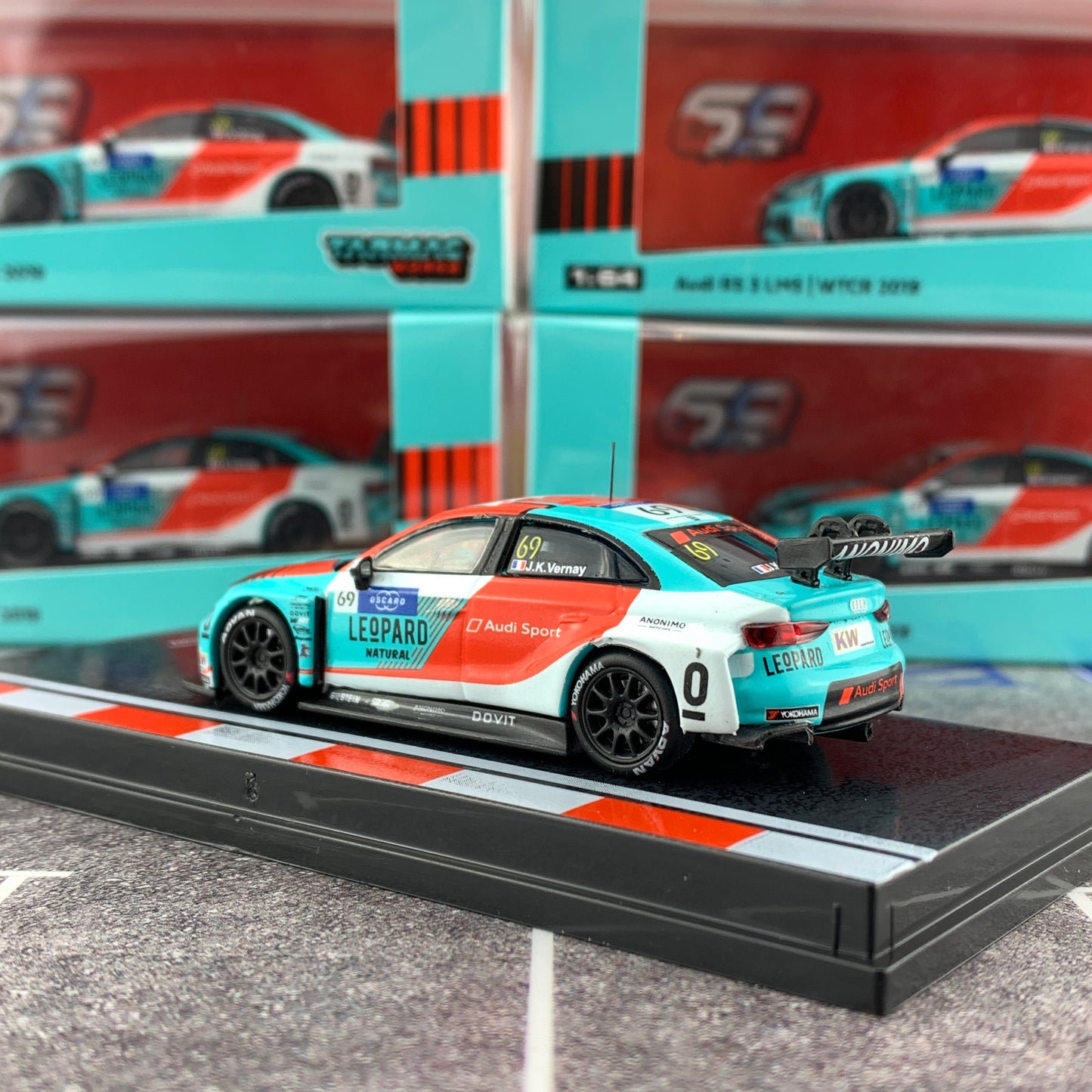 Tarmac Works 1/64 Audi RS3 LMS WTCR 2019 Jean-Karl Vernay T64-013-19WTCR69