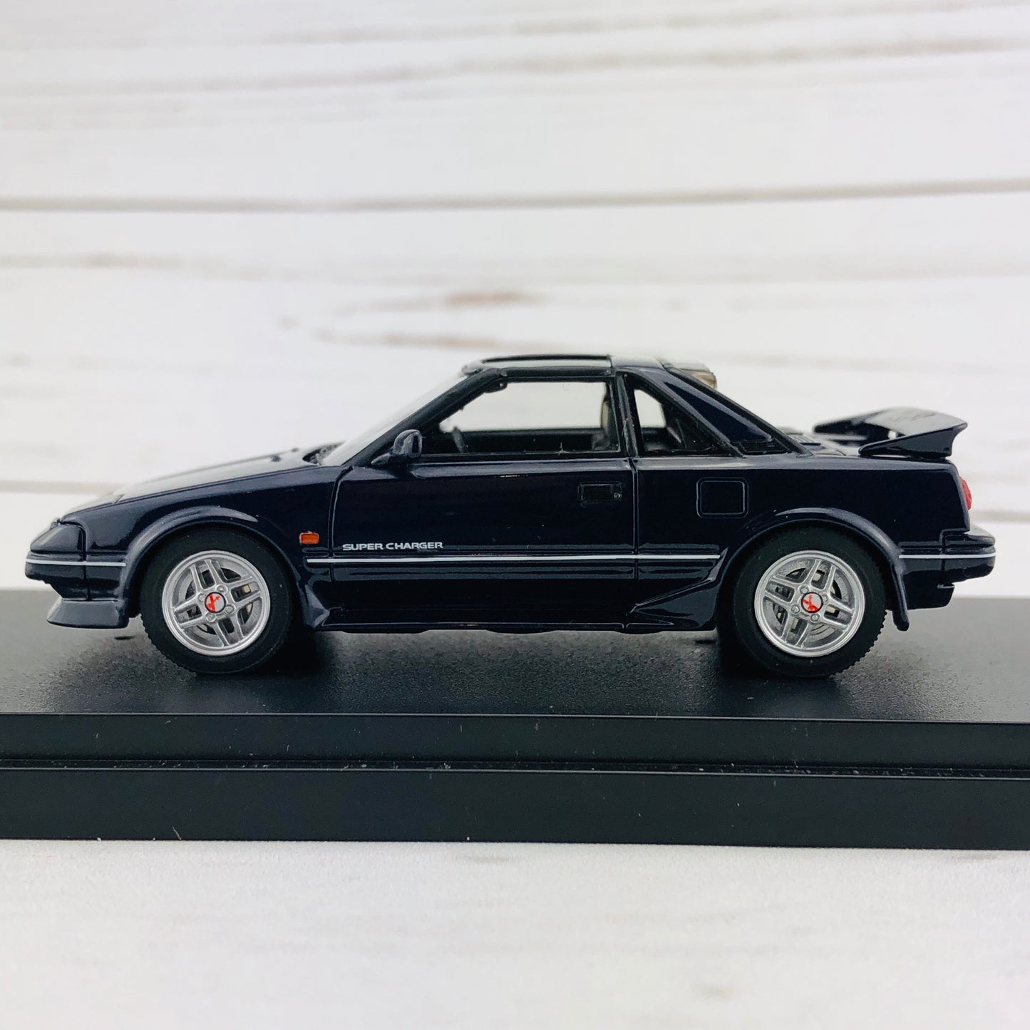 Mark43 1/43 Toyota MR 2 G-Limited Super Charger T Bar Roof (AW11) TOM'S NEW SPORT Blue Mica PM4377SBL