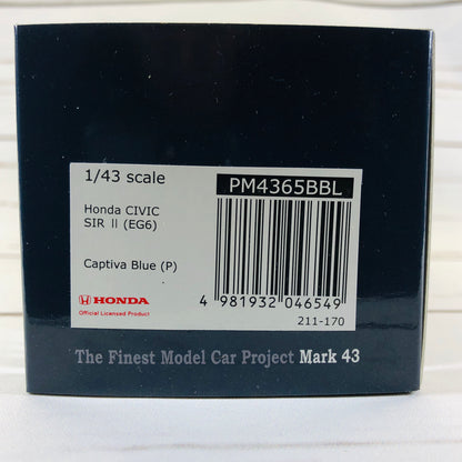 Mark43 1/43 Honda Civic SIR II (EG6) Captiva Blue PM4365BBL
