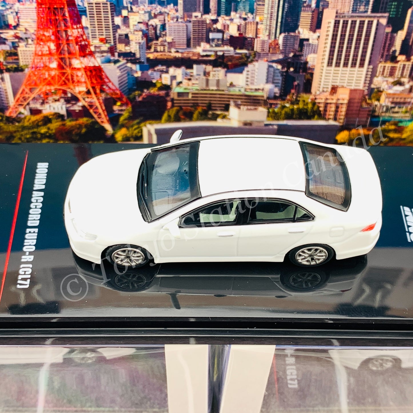 INNO64 1/64 HONDA ACCORD Euro-R CL7 Premium White Pearl W/Extra Wheels and Extra Decals IN64-CL7-PWP