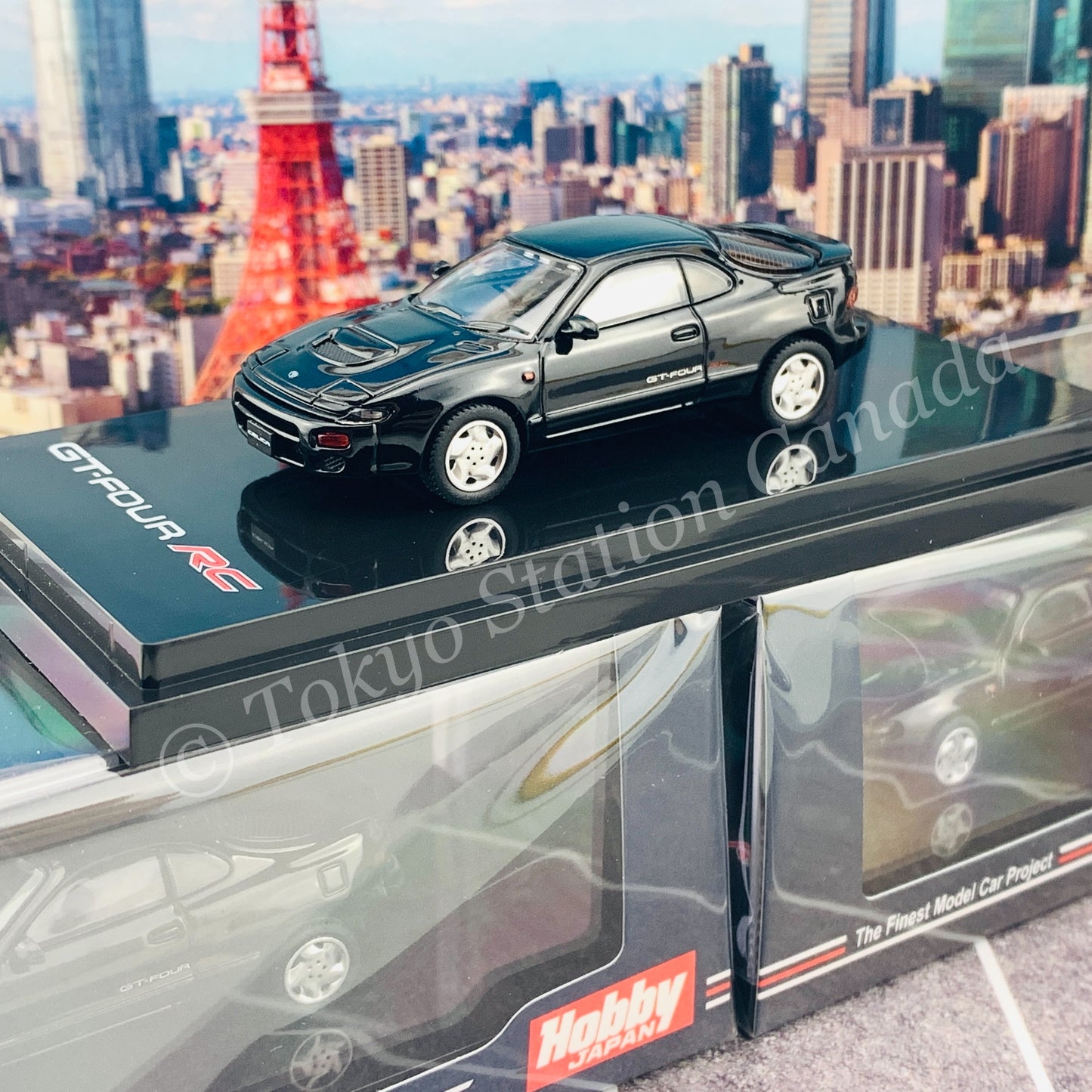 HOBBY JAPAN 1/64 Toyota CELICA GT-FOUR RC ST185 Black HJ641023ABK