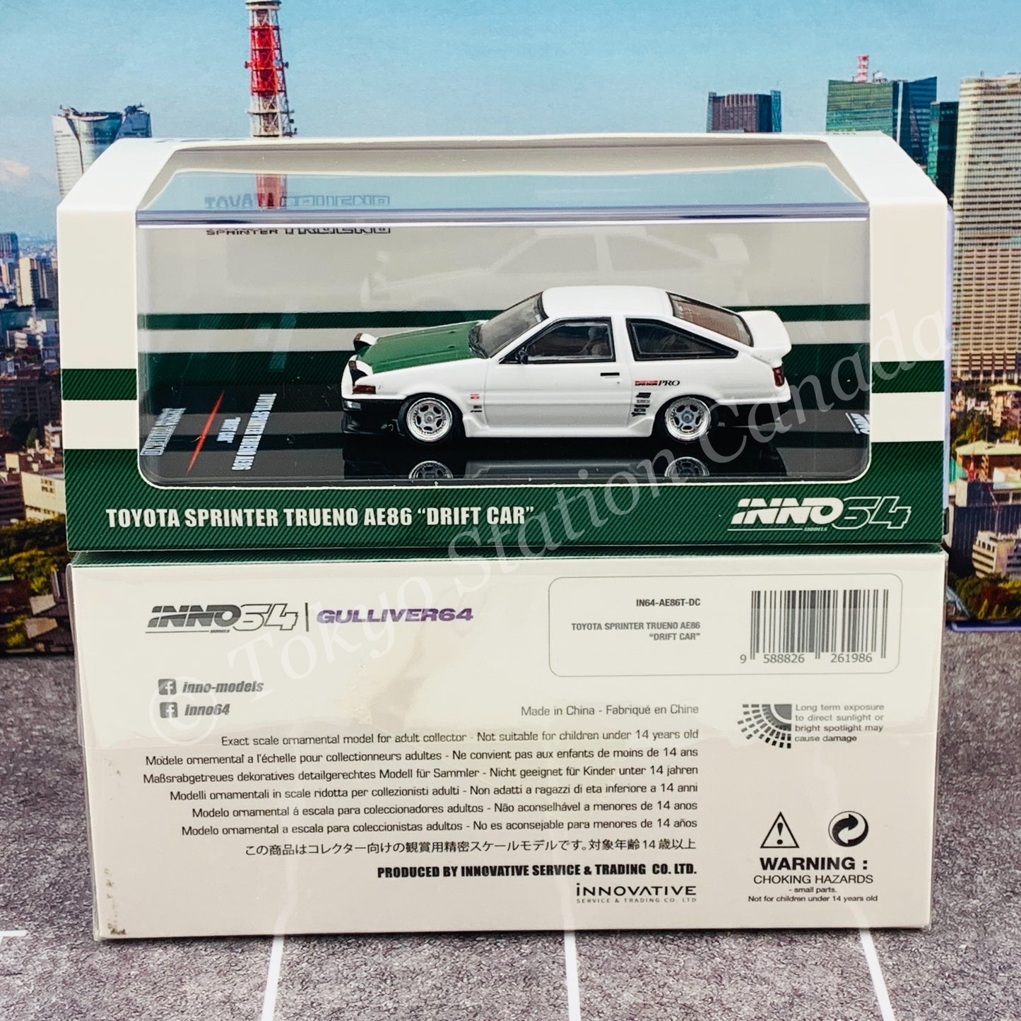 INNO64 1/64 TOYOTA SPRINTER TRUENO AE86 Drift Car IN64-AE86T-DC