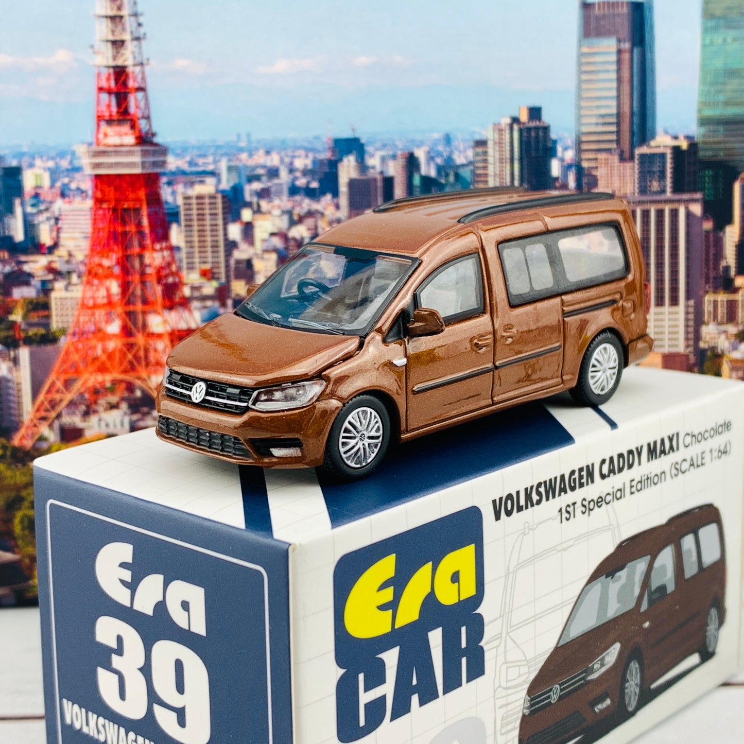 ERA CAR 39 1/64 Volkswagen Caddy Maxi 1ST Special Edition Chocolate VW20CAMRF39