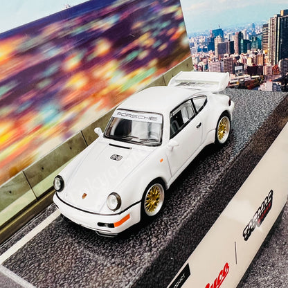 TARMAC WORKS x Schuco COLLAB64 1/64 Porsche 911 RSR 3.8  White T64S-003-WH