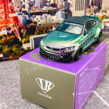 MINI GT 1/64 LB WORKS BMW M4  Purple Green Metallic LHD MGT00228-L