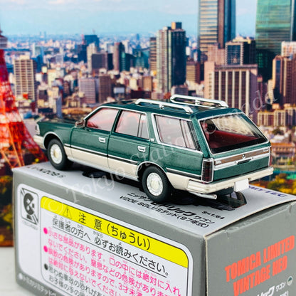 Tomytec Limited Vintage Neo 1/64 Nissan Cedric Wagon V20E SGL Limited (Green / Silver) LV-N209b