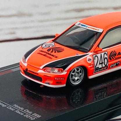 Tarmac Works 1/64 Honda Civic EG6 Motegi Civic Race 2010 #246 AUTOBACS T64-001-AB