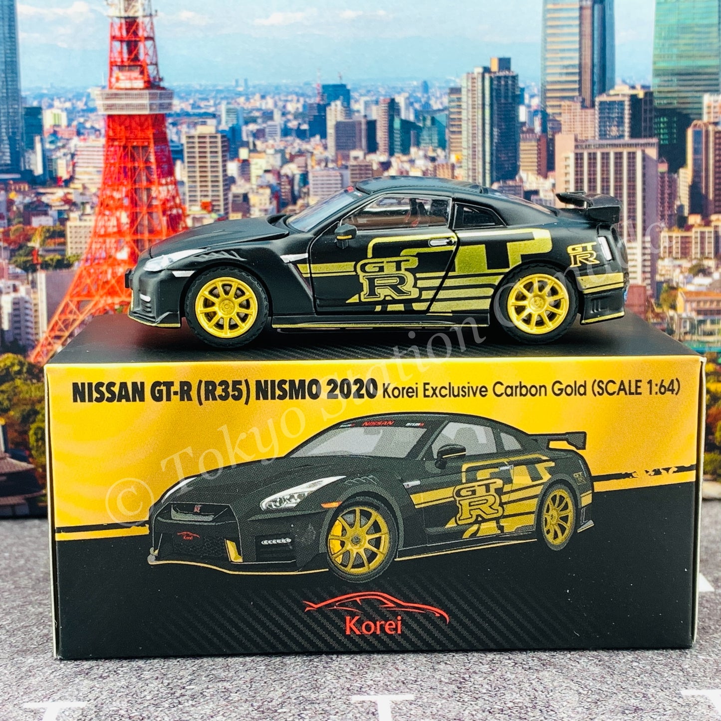 ERA CAR 1/64 Nissan GTR (R35) NISMO 2020 Korei Exclusive Carbon Gold ESP02