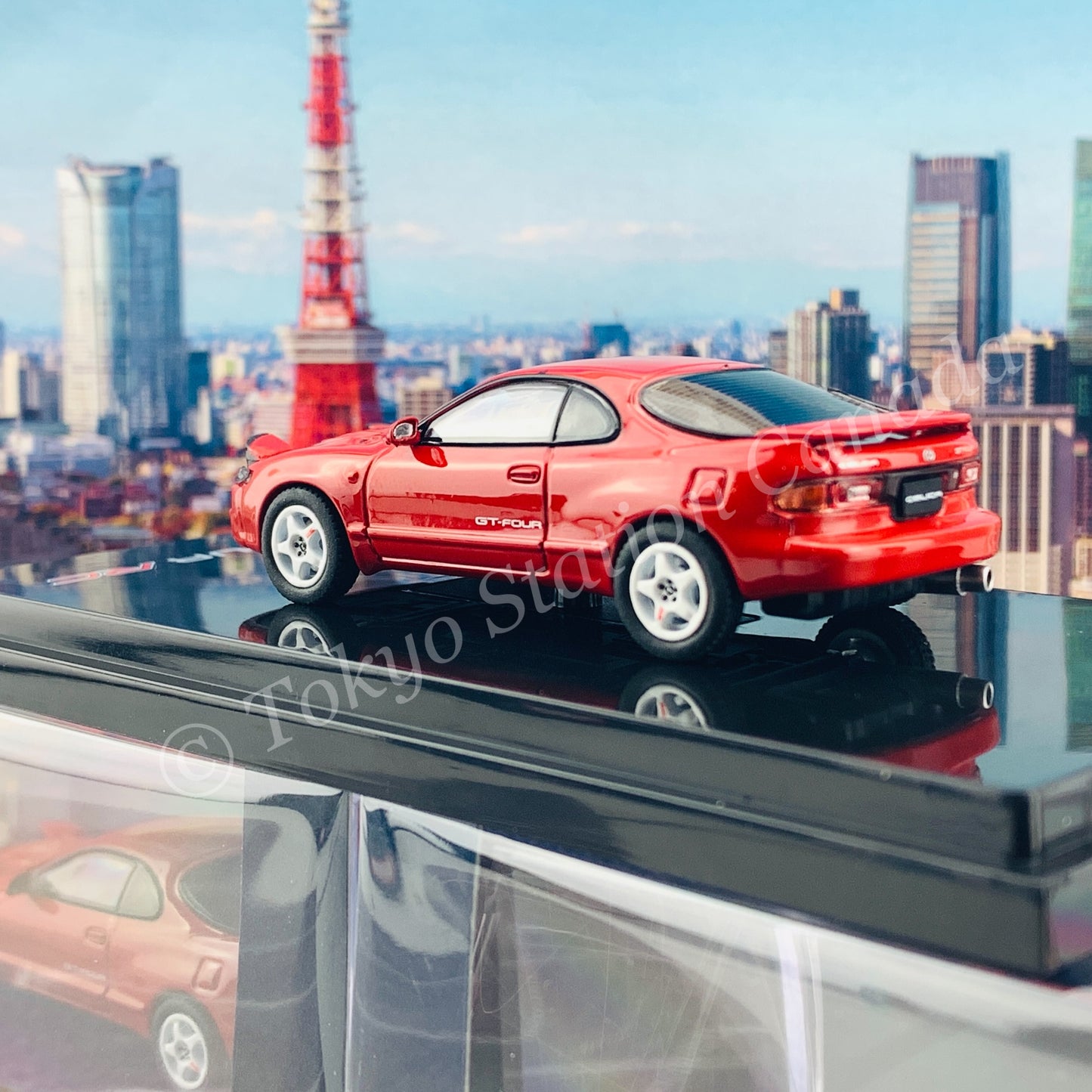 HOBBY JAPAN 1/64 Toyota CELICA GT-FOUR RC ST185 Customized Version Super Red II HJ641023BR