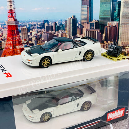 HOBBY JAPAN 1/64 Honda NSX (NA1) Type R Customized Version With Engine Display Model Championship White HJ642006RCW