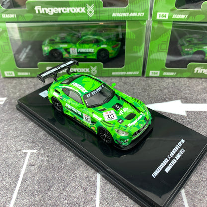 Tarmac Works 1/64 FINGERX x eRACING GP HK Mercedes-AMG GT3 T64-008-eRGP18FX
