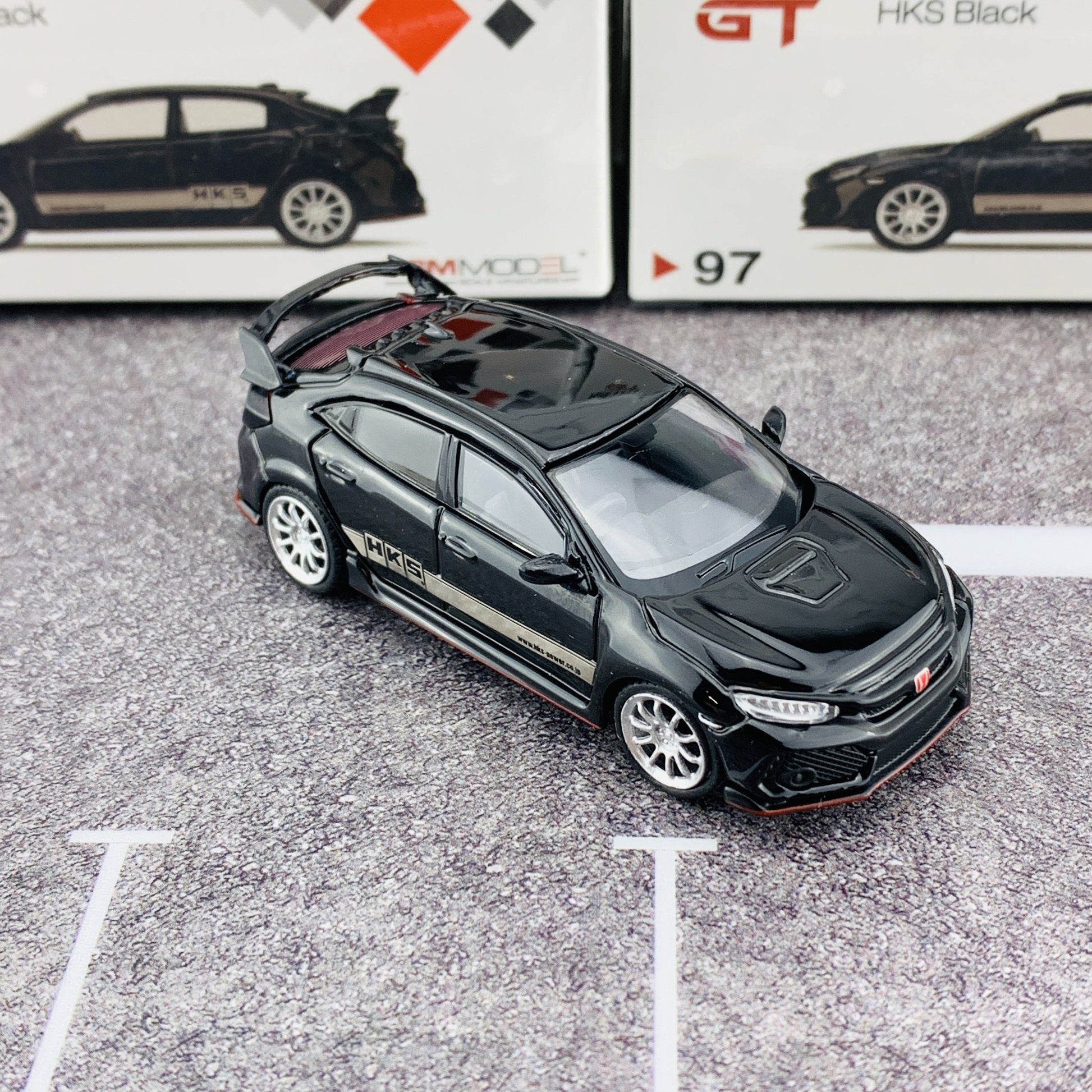 MINI GT 1/64 Honda Civic Type R (FK8) HKS Black (RHD) MGT00097-R