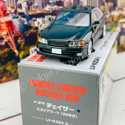 Tomytec Tomica Limited Vintage Neo 1/64 Toyota Chaser 2.5 Tourer V (Dark Green) LV-N224b