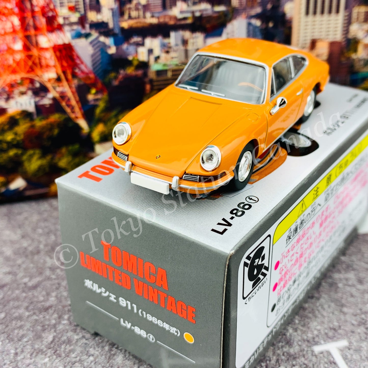 Tomytec Tomica Limited Vintage 1/64 Porsche 911 Yellow LV-86f