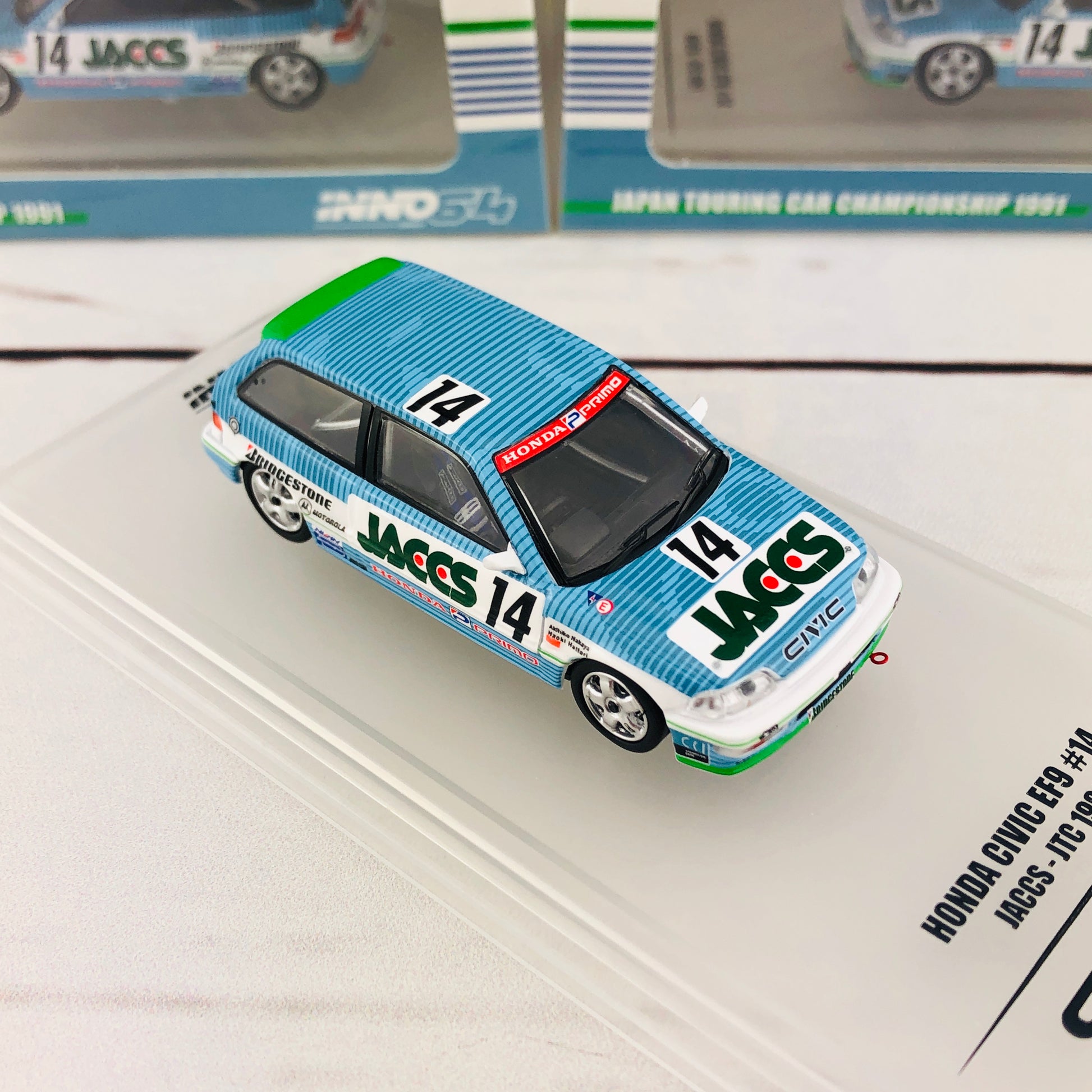 INNO64 HONDA CIVIC EF9 GR.A #14 "JACCS" JTC 1991 IN64-EF9-JAC91