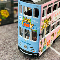 TINY 微影 52 Hong Kong Tram (6th-generation) Ding Ding Cat Light Blue/Pink ATC65222