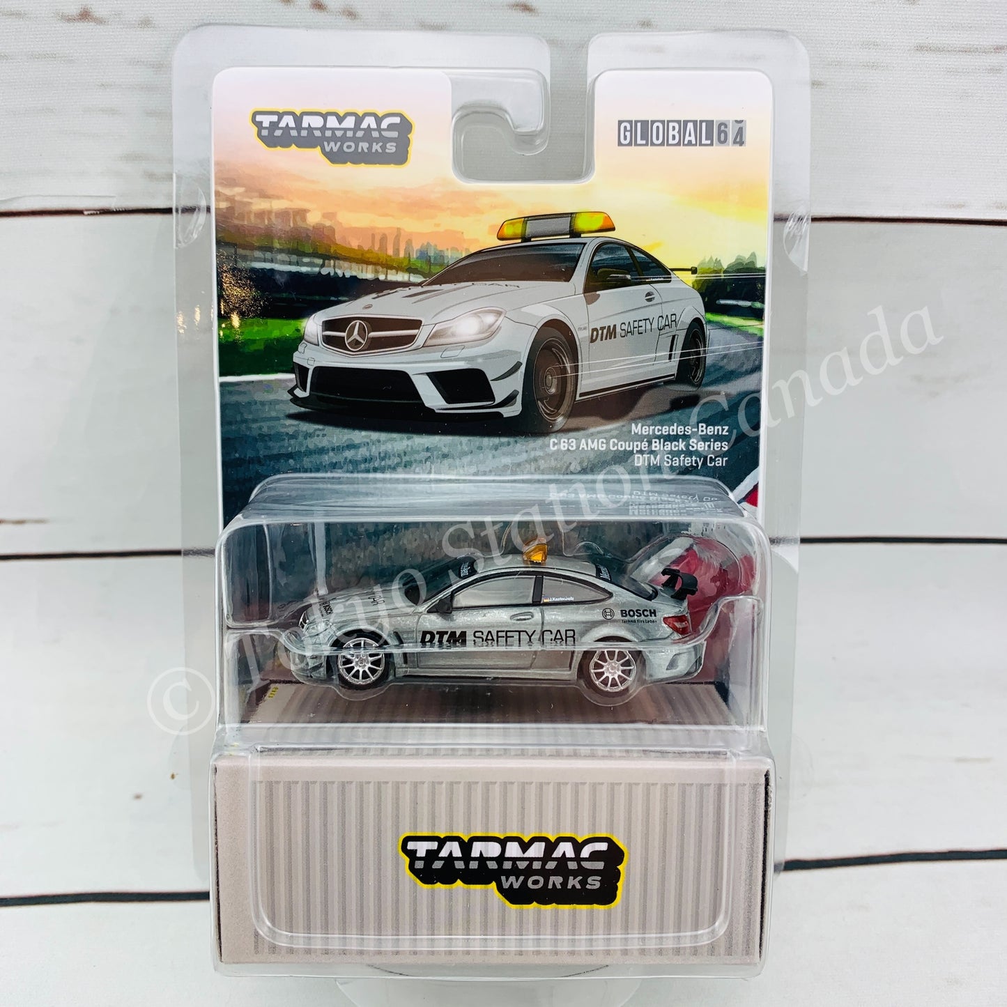 *CHASE CAR* TARMAC WORKS 1/64 GLOBAL64 Mercedes-Benz C63 AMG Coupé Black Series DTM Safety Car T64G-009-SC