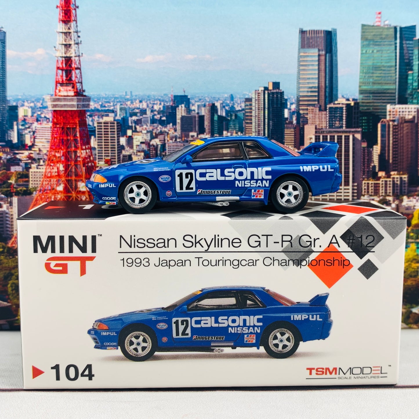 MINI GT 1/64 Nissan Skyline GT-R R32 Gr. A #12  Calsonic 1993 Japan Touringcar Championship RHD MGT00104-R