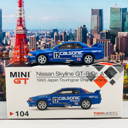 MINI GT 1/64 Nissan Skyline GT-R R32 Gr. A #12  Calsonic 1993 Japan Touringcar Championship RHD MGT00104-R