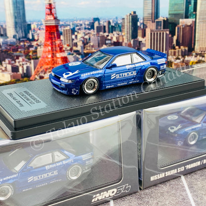 INNO64 1/64 NISSAN SILVIA S13 V2 PANDEM / ROCKET BUNNY Blue Metallic IN64-S13V2-BLUM