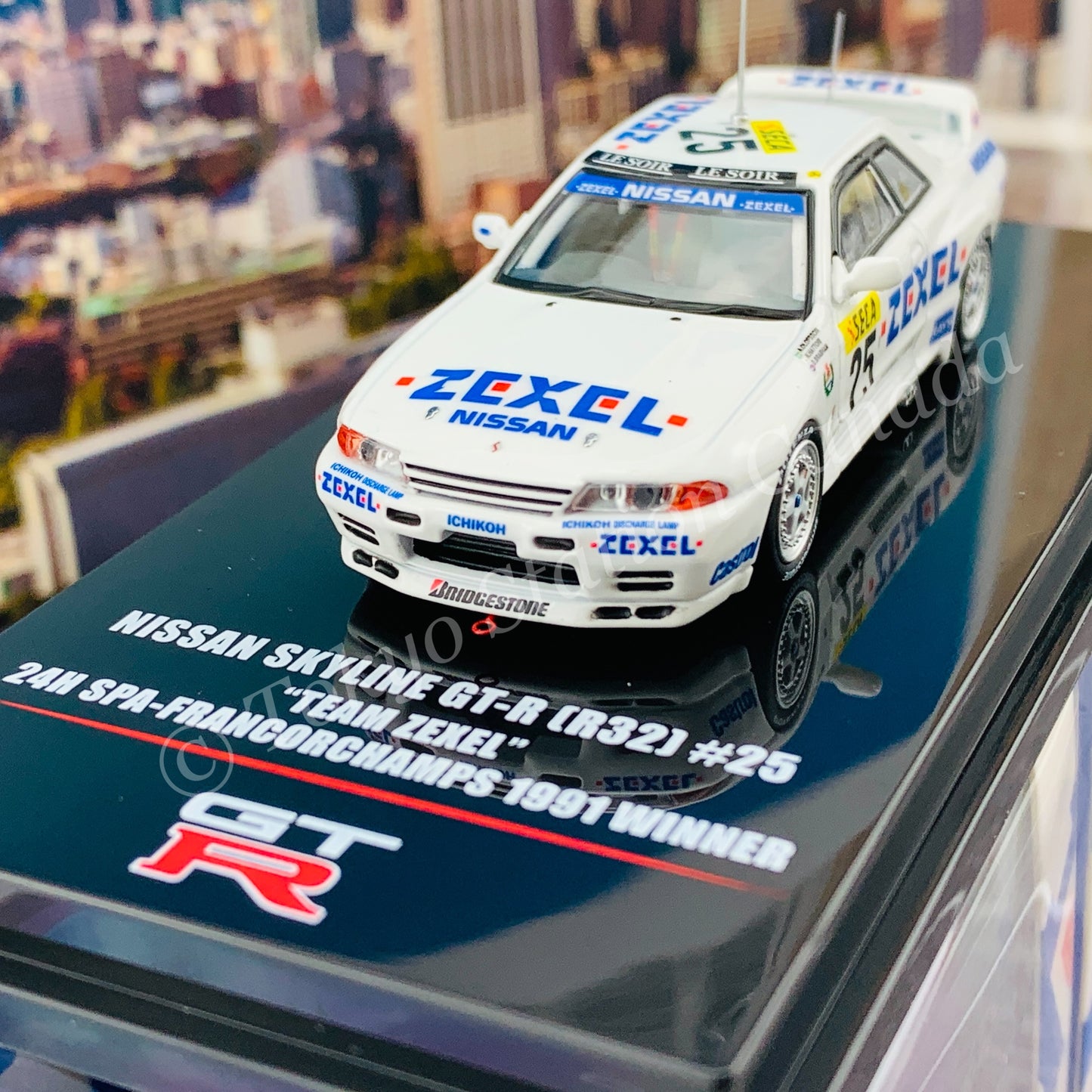 INNO64 1/64 NISSAN SKYLINE GT-R (R32) #25 "Team ZEXEL"  24hr Spa Francorchamps 1991 Winner  IN64-R32-ZEX91
