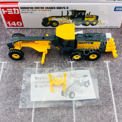 TOMICA 140 KOMATSU Motor Grader GD675-6