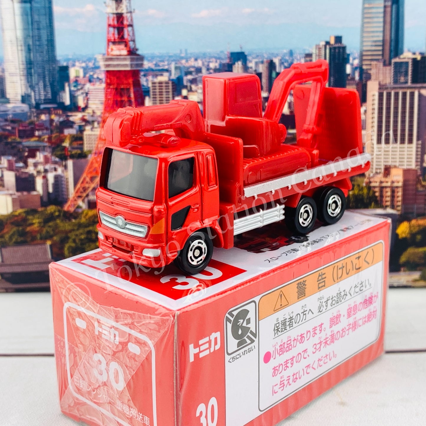 TOMICA 30 Hino Ranger Heavy Construction Machinery Transporter