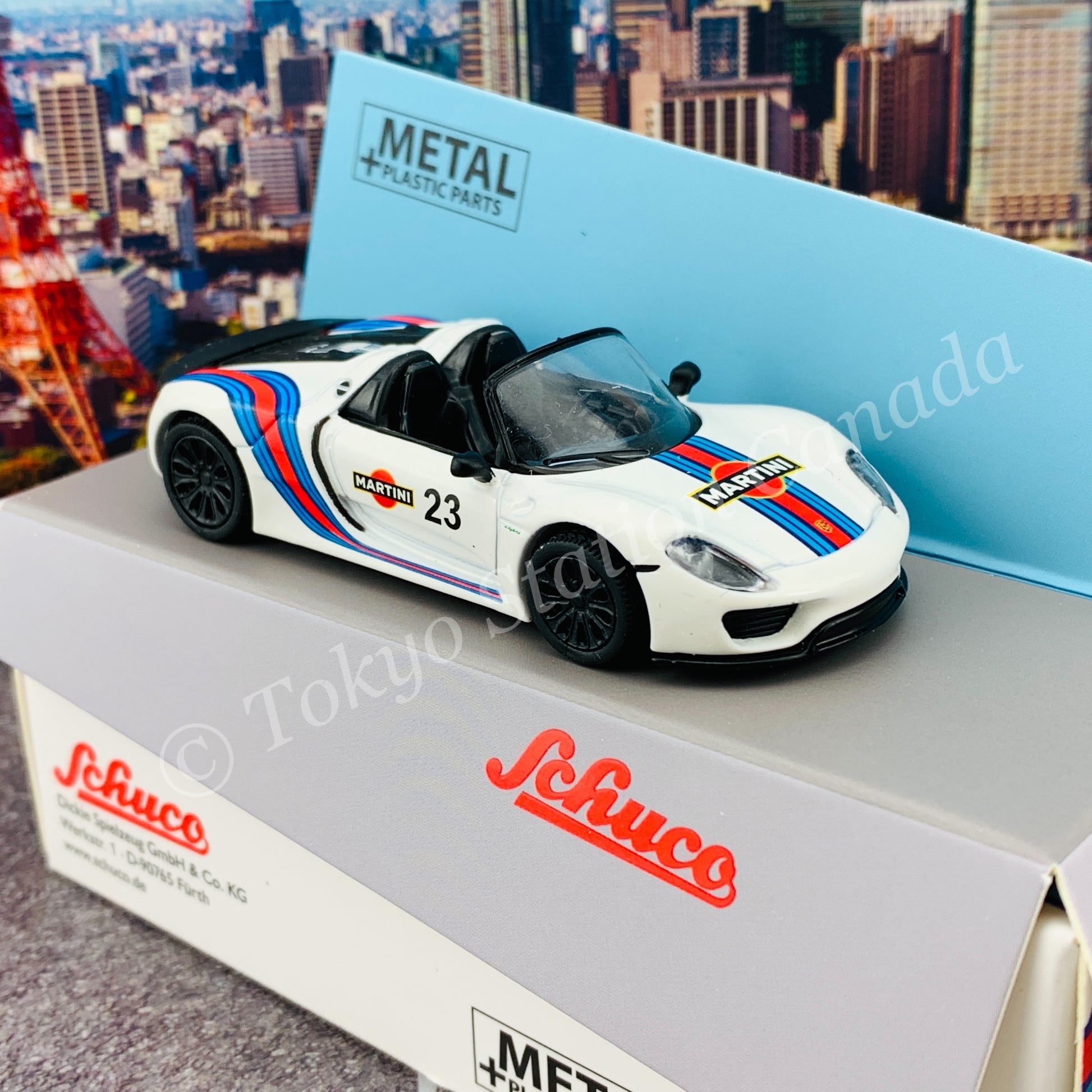 Schuco 1/64 Porsche 918 Spyder Martini White Hong Kong Limited Edition  452021100
