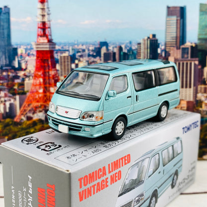 Tomytec Tomica Limited Vintage Neo 1/64 Toyota Hiace Wagon Super Custom G 2002 (Light green) LV-N216b