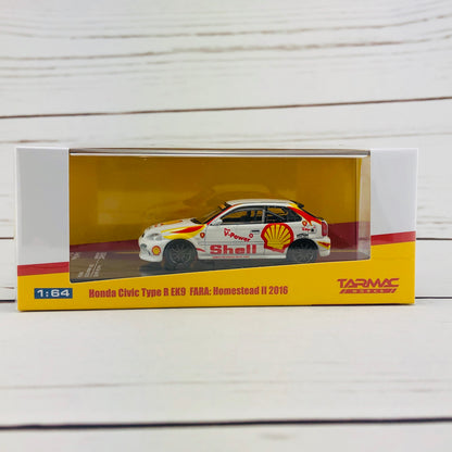 Tarmac Works 1/64 Honda Civic Type R EK9 FARA : Homestead II 2016 "SHELL" Singapore Exclusive Model