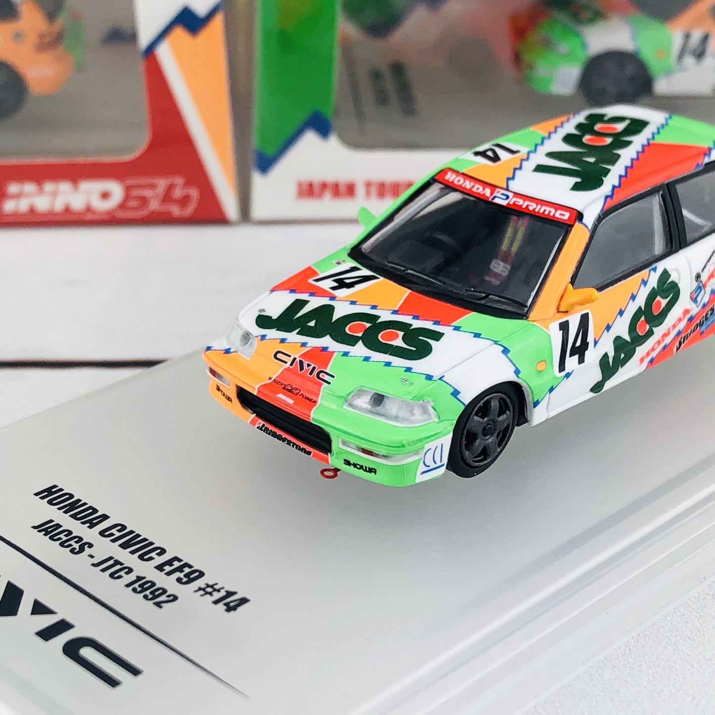 INNO64 HONDA CIVIC EF9 GR.A #14 "JACCS" JTC 1992 IN64-EF9-JAC92