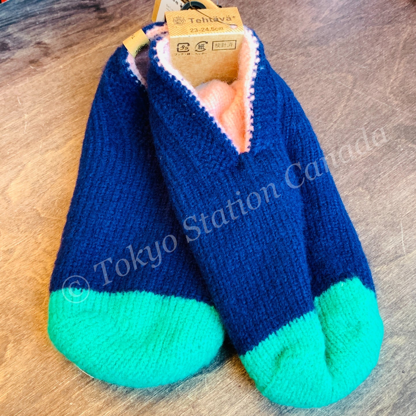 Tehtava Reversible Roomsocks - Navy Blue (Made in Japan) 0022TET092