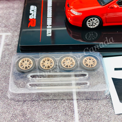 INNO64 1/64 HONDA ACCORD Euro-R CL7 Milano Red With extra wheels and Decals IN64-CL7-RED