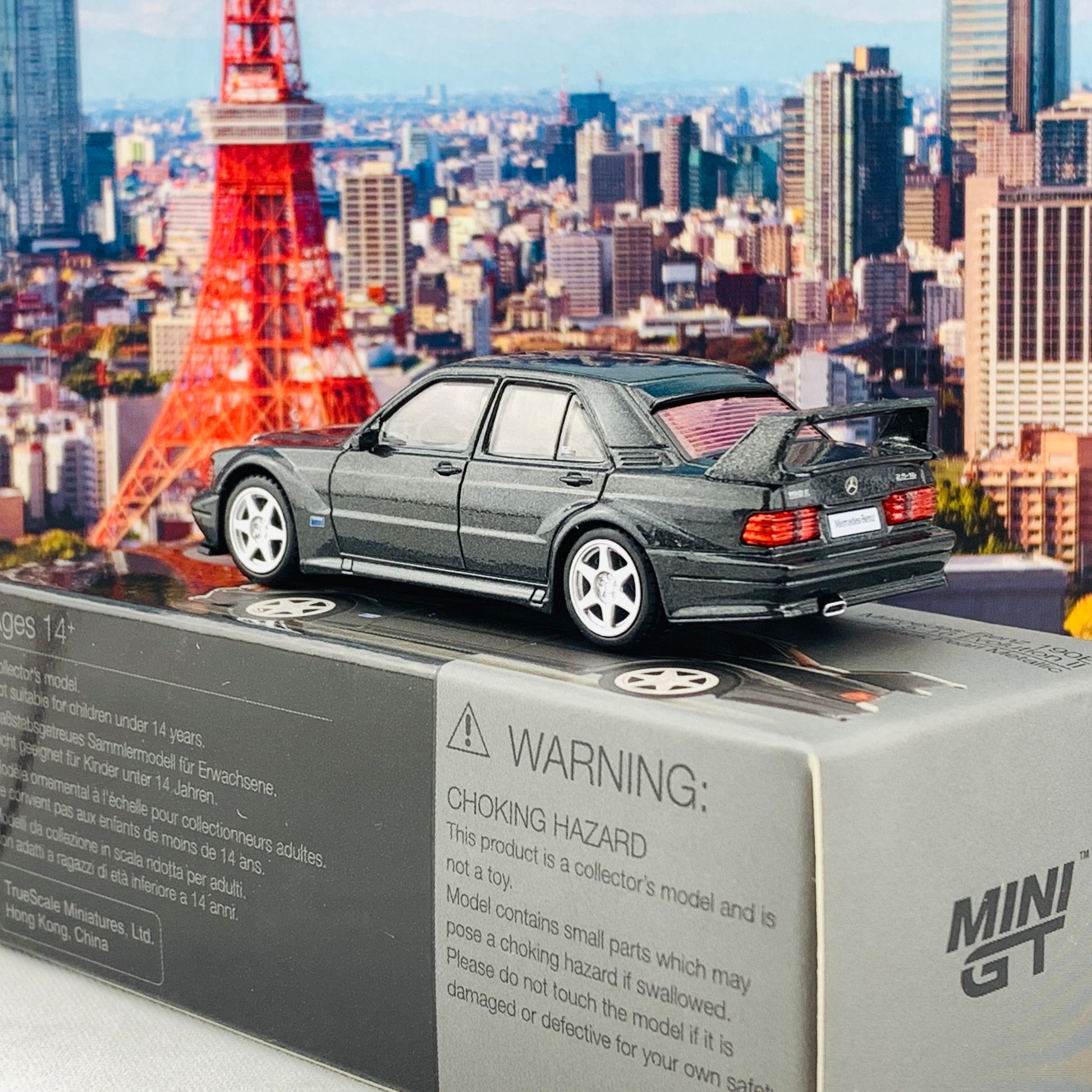 MINI GT 1/64 Mercedes-Benz 190E 2.5-16 Evolution II Black LHD MGT00164-L