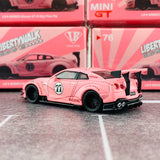 MINI GT 1/64 LB★Works Nissan GT-R (R35) Type 2, Rear Wing ver 3 Pink Pig RHD MGT00076-R