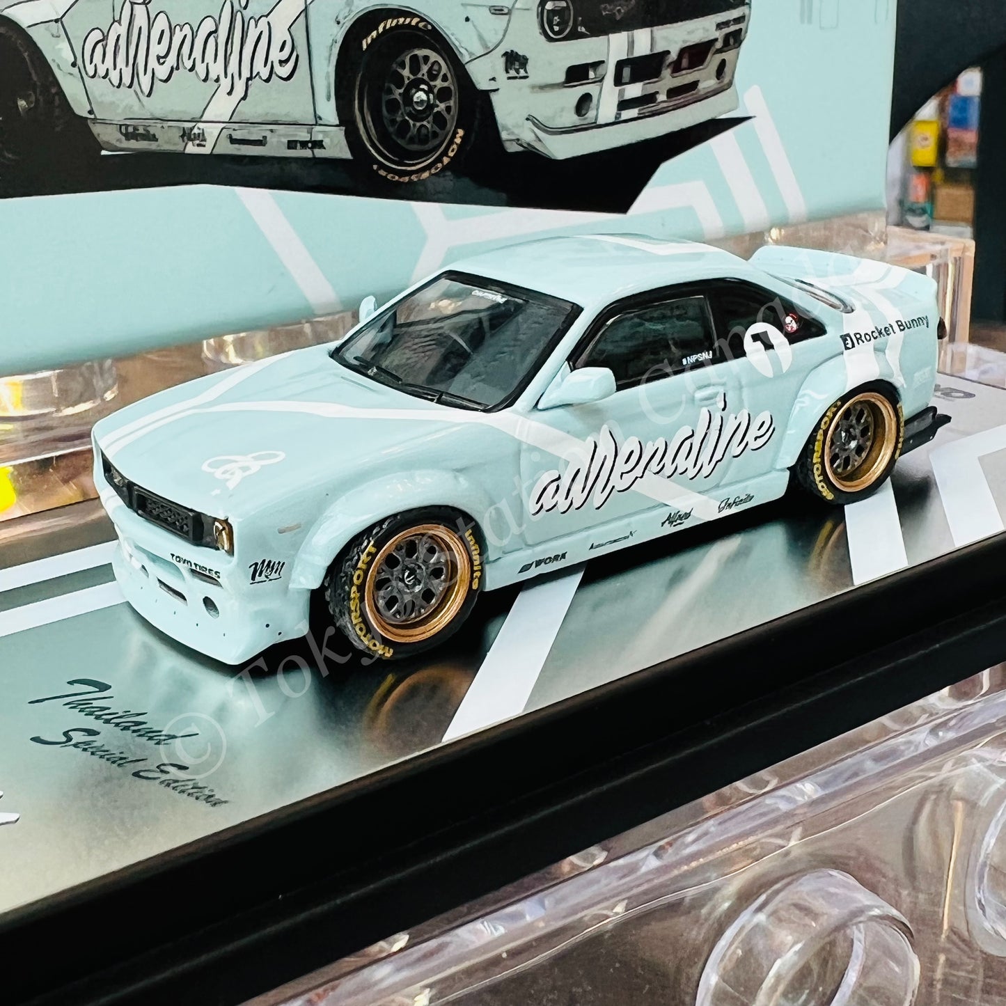 INNO64 1/64 NISSAN SILVIA S14 "ADRENALINE"  Rocket Bunny Boss by Chapter One THAILAND SPECIAL EDITION IN64-S14B-CH1
